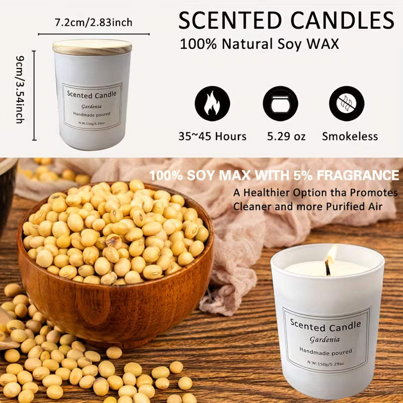 4-Flaschen Aromatherapie-Kerzen-Set