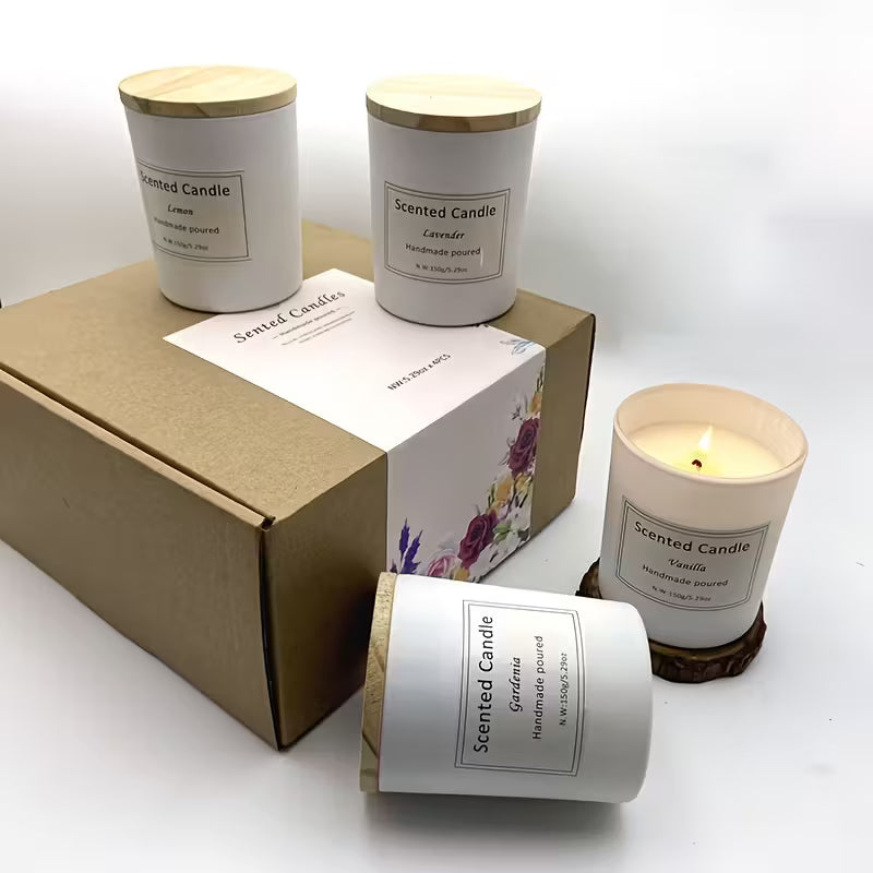 4-Flaschen Aromatherapie-Kerzen-Set